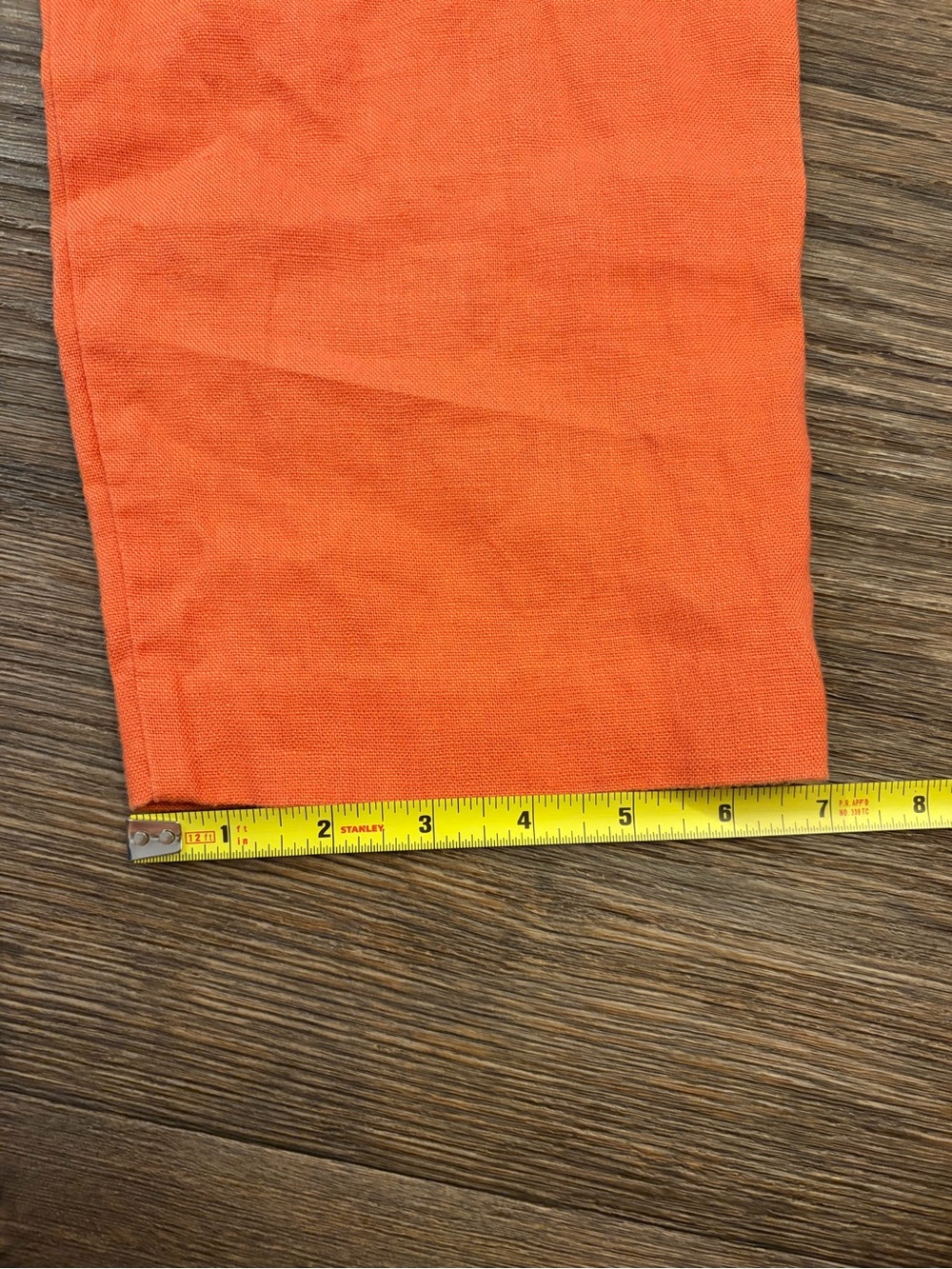 Women’s Comptoir Des Cotonniers 100% Linen Fall Orange Cropped Trousers Size M - Picture 8 of 9